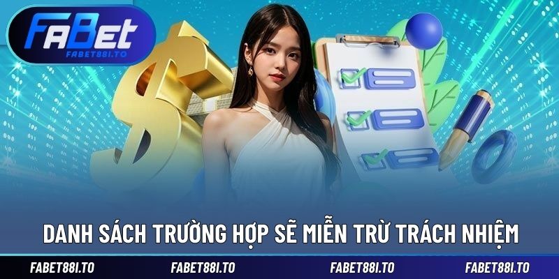 Danh sách nội dung sẽ được quy định miễn trừ trách nhiệm